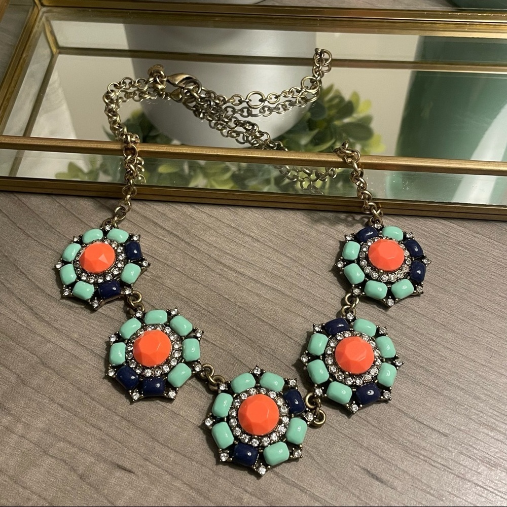 J.Crew colorful Art Deco necklace